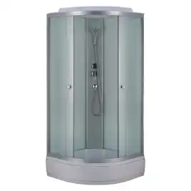 Душевая кабина Loranto 100х100, средний поддон, Матовое стекло, CS-985TM/W-100