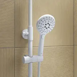 Душевая система IDDIS Ray RAYWT3Fi06 для ванны с изливом цвет, Матовый белый