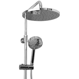 Душевая система Jacob Delafon Aleo E26809-CP для ванны с изливом, верхний и ручной душ, Хром