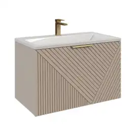 Тумба под раковину Grossman Блисс 70 подвесная, бежевый матовый (107051)