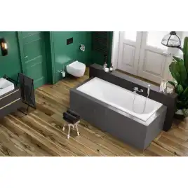 Акриловая ванна Excellent Aurum Slim 180х80 WAEX.AUR18WHS с тонким бортом, встраиваемая, Белая