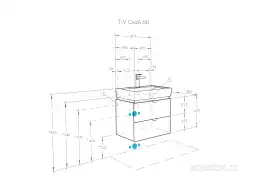 Тумба под раковину Aquaton Скай PRO 60 1A238201SY010 подвесная цвет, белый глянец