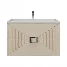 Тумба под раковину Grossman Луксор 70 подвесная, бежевый матовый (107056)
