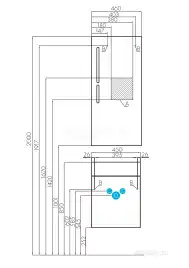 Зеркало Aquaton Эклипс 45х100 1A129002EK010 с подстветкой, кнопочный выключатель, Белый
