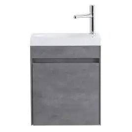 Тумба под раковину BelBagno PIETRA MINI-460-1A-SO-SCM-R подвесная Stucco Cemento