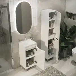 Тумба под раковину Grossman Виста 40 напольная, белая глянцевая (104062)