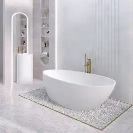 Ванна из литьевого мрамора  Aqua de Marco CALIPSO 168х80 Белая 1168WCAL