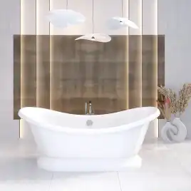 Ванна из литьевого мрамора  Aqua de Marco FIDJI 190х87 Белая 1190WFID