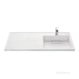 Раковина  Aquaton Лондри 120х50 R 1A72243KLH010 правая над стиральной машиной, из литьевого мрамора, Белая