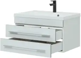 Тумба под раковину Aquanet Верона 75 белый (подвесная 2 ящика) 176669