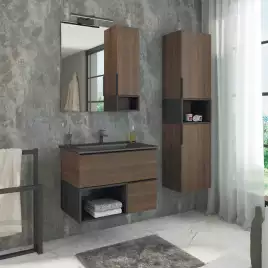 Тумба с умывальником Comforty Франкфурт 75 Дуб шоколадно-коричневый, 00-00000889