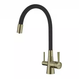 Смеситель для кухни Lemark Comfort LM3075B с подключением к фильтру с питьевой водой, Бронза