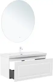 Тумба под раковину Aquanet Агата 110 белый сатин, 345484