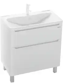 Тумба под раковину Grossman Адель 80 напольная, белая глянцевая (108007)