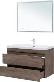 Тумба под раковину Aquanet Нота New 100 дуб веллингтон табак 334194