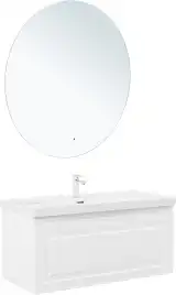 Тумба под раковину Aquanet Агата 110 белый сатин, 345484