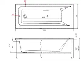 Акриловая ванна Aquanet Aura 165x70 (с каркасом), 362711