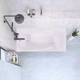 Ванна из литьевого мрамора  Aqua de Marco MIRA 178х79 с металлическими ножками Белая 1180WMIR