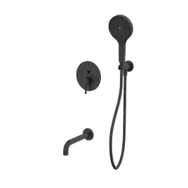 Душевая система для ванны WHITECROSS Y black YSET06TOPBL, скрытого монтажа, Черный матовый