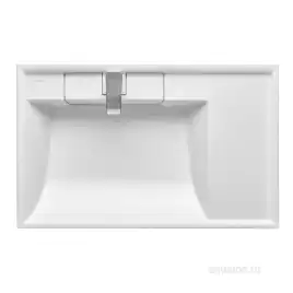 Раковина  Aquaton Рейн 80х50 1A72113KRW010  над стиральной машиной, из литьевого мрамора, Белая