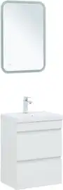 Тумба под раковину Aquanet Нота New 50 2 ящика, белый глянец 335416