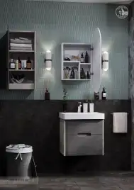 Тумба под раковину Aquaton Оливия 55 1A254201OLUG0 подвесная цвет, грей / дуб ойстер