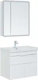 Тумба под раковину Aquanet Ирис new 70 белый глянец (1 ящик, 2 дверцы) 310149