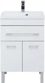 Тумба под раковину Aquanet Верона 58 белый (напольная 1 ящик 2 дверцы) 182507