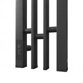 Полотенцесушитель электрический 14х120 Point Фрея П2 PN20722GB, диммер слева, Графит матовый