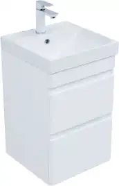 Тумба под раковину Aquanet Слим 40 белый сатин, 346045