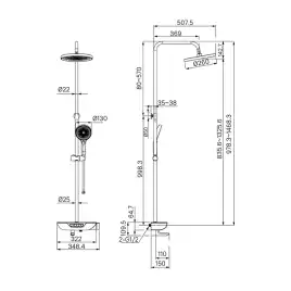 Душевая система IDDIS SpaHome SPASBBTi06 для ванны с изливом цвет, Глянцевый хром