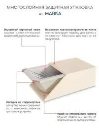 Акриловая ванна Marka One AELITA 180х90 белая 01ае1890