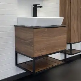 Тумба с умывальником Comforty Порто 60 Дуб темно-коричневый, 00-00010677