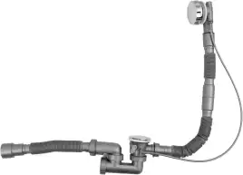 Слив-перелив для ванны Aquanet хром, полуавтомат для ванны 80 см, круг