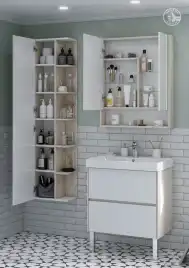 Зеркало-шкаф Aquaton Сканди 70 1A252202SDB20  цвет, белый / дуб верона