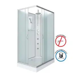 Душевая кабина Niagara Classic 90х70х240 NG-43975-14QBKTG низкий поддон, с гидромассажем, 439753QBKTG