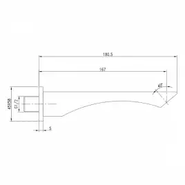 Излив для ванны Lemark LM5881CW встраиваемый Белый
