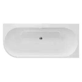 Акриловая ванна Azario LAGO BLANCO 150х75 пристенная правая, в комплекте с сифоном и металлической рамой, AZ-6724-1CR 15075