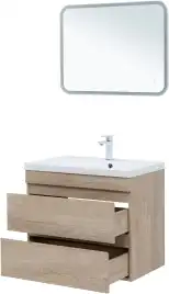 Тумба под раковину Aquanet Нота New 75 дуб светлый 334198