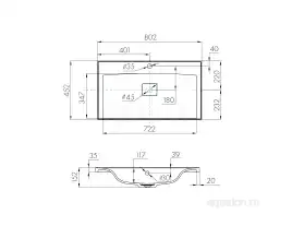 Раковина AQUATON Айрис M 800 белая 1A73263KAG010