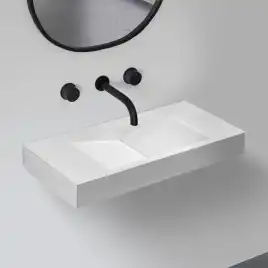 Раковина подвесная ABBER STEIN 100х48х12 AS2641, прямоугольная, белая матовая