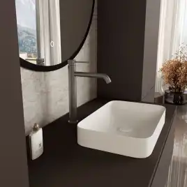 Смеситель для раковины Vincea City VBF-2C2GM однорычажный, вороненая сталь