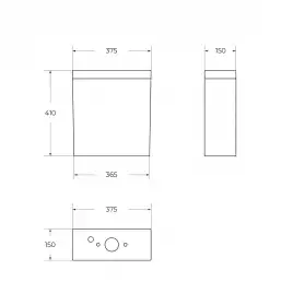 Бачок для унитаза BelBagno MARINO BB105T, Белый