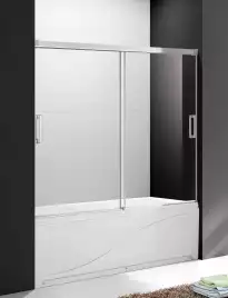 Шторка для ванны Cezares TANDEM-SOFT 200 см, TANDEM-SOFT-VF-2-200/145-C-Cr-IV, профиль Хром, стекло Прозрачное
