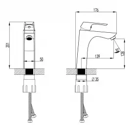 Смеситель для раковины Lemark Unit LM4537C, однорычажный, цвет Хром