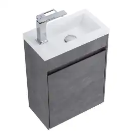 Тумба под раковину BelBagno PIETRA MINI-400-1A-SO-SCM-R подвесная Stucco Cemento