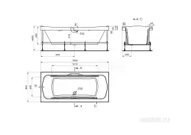 Акриловая ванна Santek Корсика 180х80 1WH111981 прямоугольная, Белая