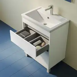 Тумба с раковиной IDDIS Zodiac X 60, напольная, Белая, ZDX60WFi95K