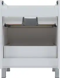 Тумба под раковину Aquanet Вега 60 напольная, белый глянец, 344121