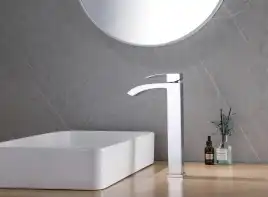 Смеситель для накладной раковины Abber Wasserfall AF8611, однорычажный, высокий, Хром